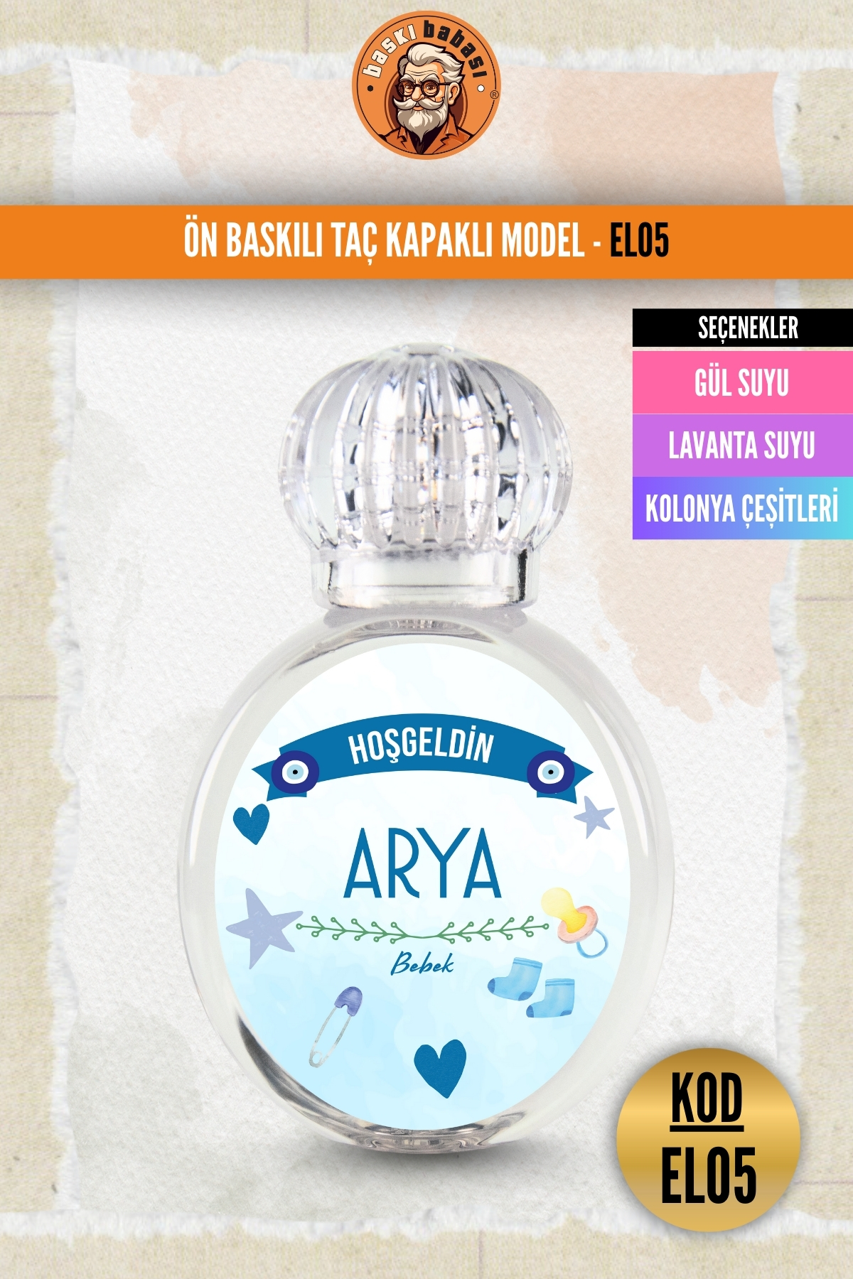 Etiket Baskılı Taç Kapaklı Şişe Etiket Baskılı Taç Kapaklı Şişe